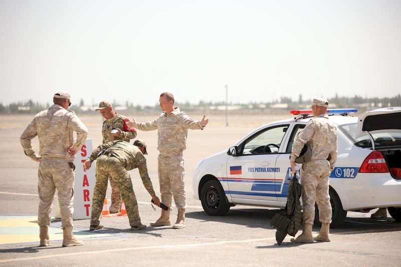 В г. Коканд Республики Узбекистан на конкурсе «Дорожный патруль» АрМИ-2022 завершился второй этап — «Военно-техническая эстафета»