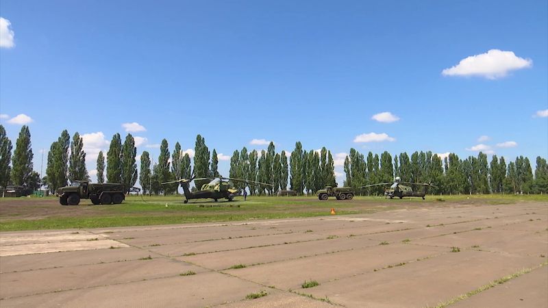 Боевая работа экипажей вертолетов Ми-28 армейской авиации ЗВО в ходе проведения СВО