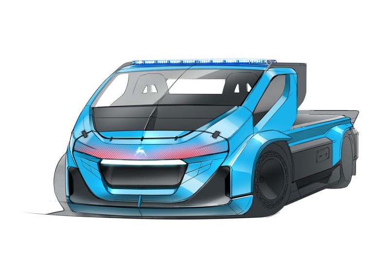 2050.ЛАБ представил концепт-кар машины безопасности на базе электромобиля Газель E-NN