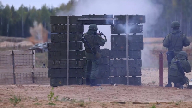 Подготовка мобилизованных на полигоне Западного военного округа в Ленинградской области