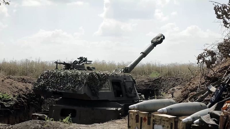 Боевая работа расчетов 152-мм САУ «Акация» на Купянском направлении