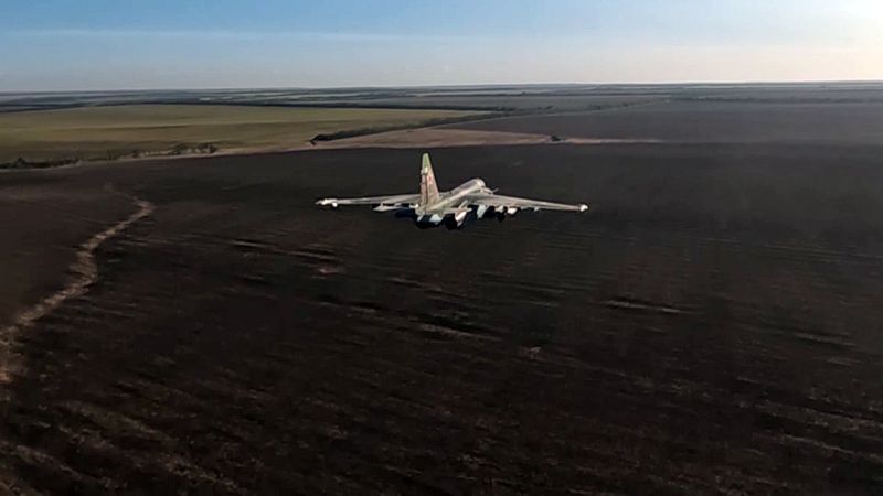 Боевая работа штурмовиков Су-25 ВКС России в зоне проведения СВО